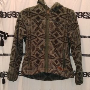 Geometric Patterned Fleece Jacket